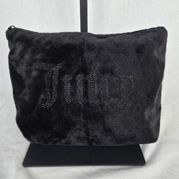 Juicy Couture Black Velvet Cosmetic Bag - Picture 1 of 15